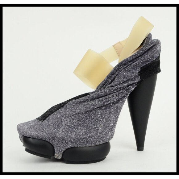 BALENCIAGA BOOTS BOOTIES SOCK COVERED SHOES PLATFORM HIGH HEEL sz 38 US 7.5 - Picture 11 of 14